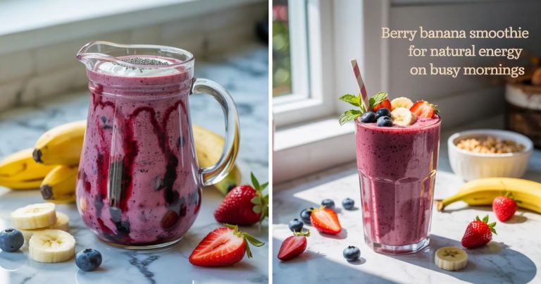 Berry Banana Smoothie for Natural Energy on Busy Mornings